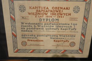 Dokument z autografami Marszałka Józefa Piłsudskiego i gen Kazimierza Sosnkowskiego 