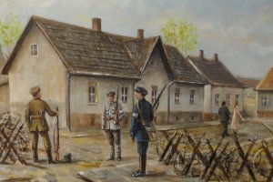 18 Tzw cernowanie Pszczyny podczas III powstania śląskiego – mal J Misiak 2014 