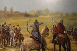 9 Zatrzymanie w czerwcu 1574 r króla polskiego Henryka Walezego pod Pszczyną przez pościg kasztelana wojnickiego Jana Tęczyńskiego – mal J Misiak 2014 