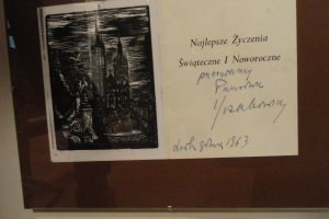Kartka świąteczna z życzeniami od gen Stanisława Sosabowskiego – bohatera bitwy pod Arnhem i dowódcy Samodzielnej Brygady Spadochronowej 