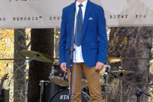 Uczeń Zespołu Szkoł nr 2 im K Miarki w Pszczynie podczas występu